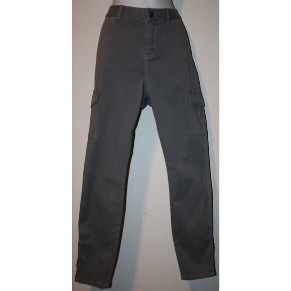 VINEYARD VINES Sharkskin Gray Skinny Utility Pants NWT Womens 8 Zip Legs Cargo - Picture 1 of 8